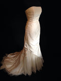 Garamaj style 'Bronze' silk strapless ivory gown size 10 buy online rosemantique