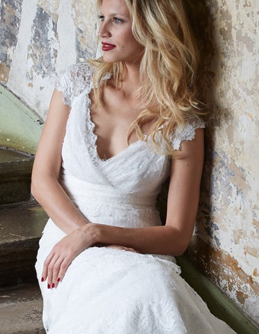 cymbeline issey designer lace boho sample wedding dress buy online 