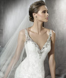 Pronovias prama designer sample sale wedding dress buy online Rosemantique 