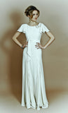 Belle and Bunty The Willow sample designer wedding dress silk fluttering sleeves UK12